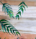 ArtVibes Hand Painted Tropical Wood Tray