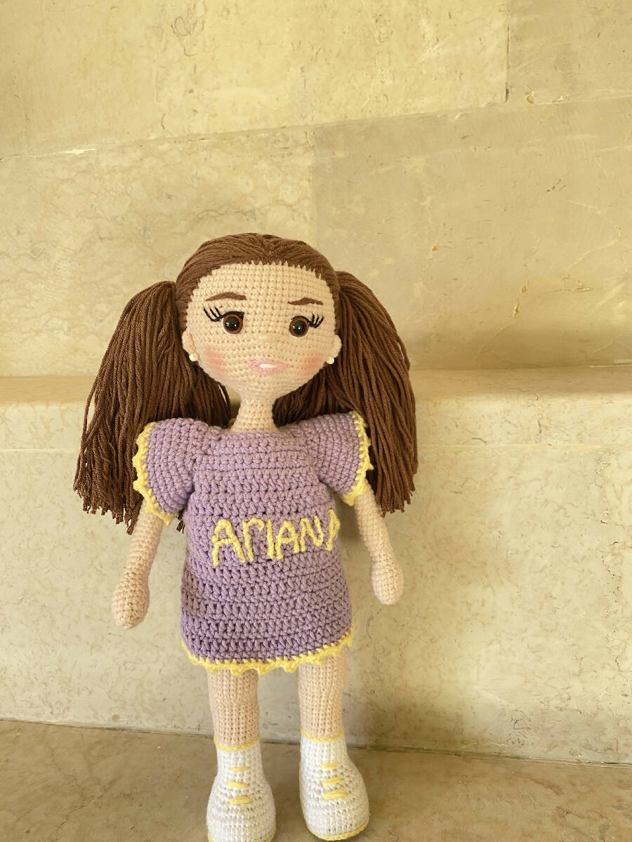 Handmade By Noha Doll Crochet Ariana Weight 90 gr Height 35Cm