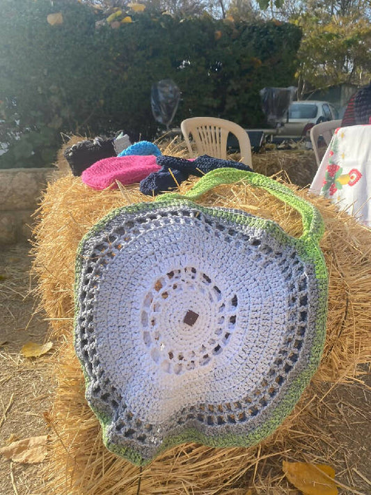 Natbroderie Handmade Women Circle Crochet Bag