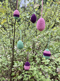 Roudainas Art Crochet Easter Eggs Purple