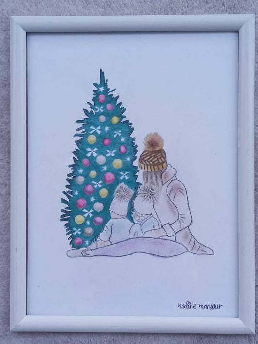 Nadine Art Gallery Christmas Framed Sketch