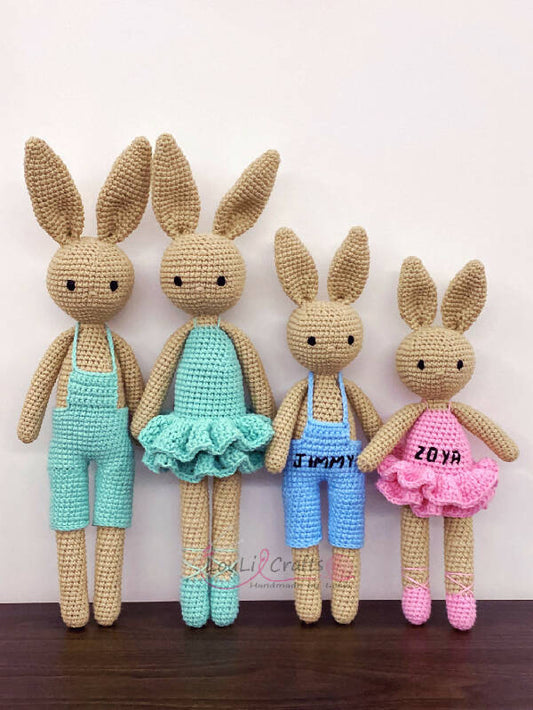 Loulicrafts Baby Kids Handmade Crochet Bunny Toy