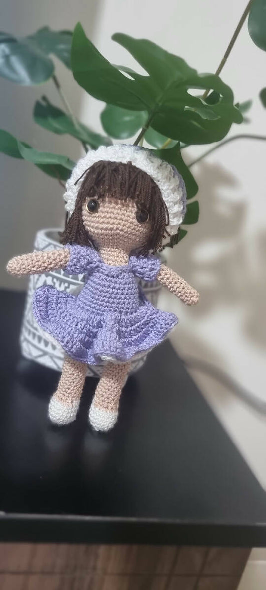 Handmade by rf Girl Crochet Doll