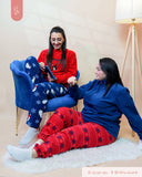 EVE.CLOSET Ladies' Red Penguin Pajama
