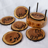 Yanart Studio Handmade Wooden Coasters Set With A Box
