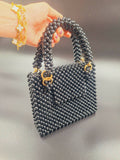Lulua Stitches Handmade Medium Black Bag