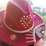B For Balo Seeker Fedora Hand Painted Hat For Women