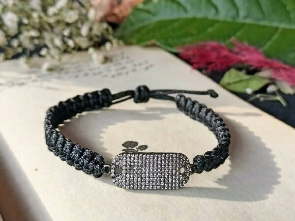 Handmade by Faten Black & Silver Bracelet