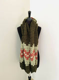 Roudainas Art Crochet Shawl Olive Green