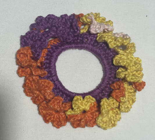 It's So Yarn Handmade Crochet Flower Hair Tie