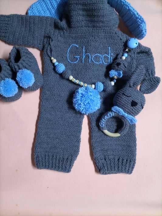 Classy Handmade Touch Handmade Baby Crochet Overall (4pcs)