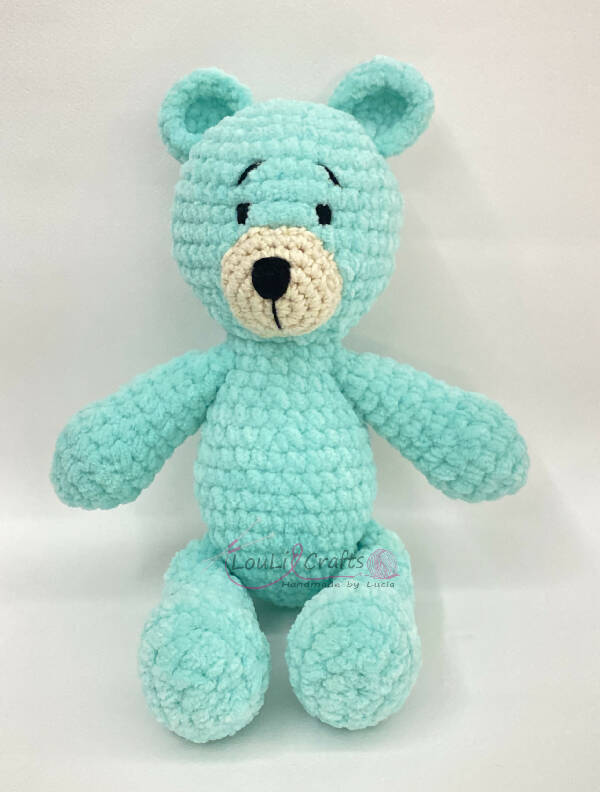 Loulicrafts Baby Kids Handmade Crochet Bear Toy 35cm