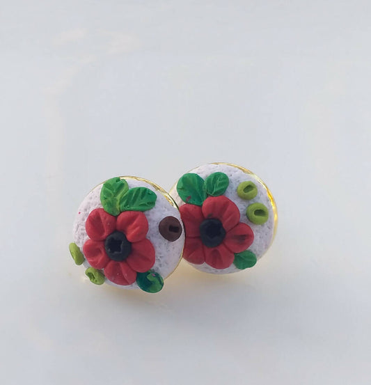 Handmade by Mona Hanmade Polymer Clay Earrings 1.5cm