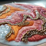 Divine Threads Handmade ''Cystal Thread Collection'' Citrine Glow/ 17 cm