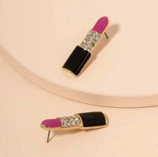 Oh La La Express Women Earrings Lipstick 1 pair