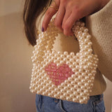 Lulua Stitches Handmade Small Pearl Bag