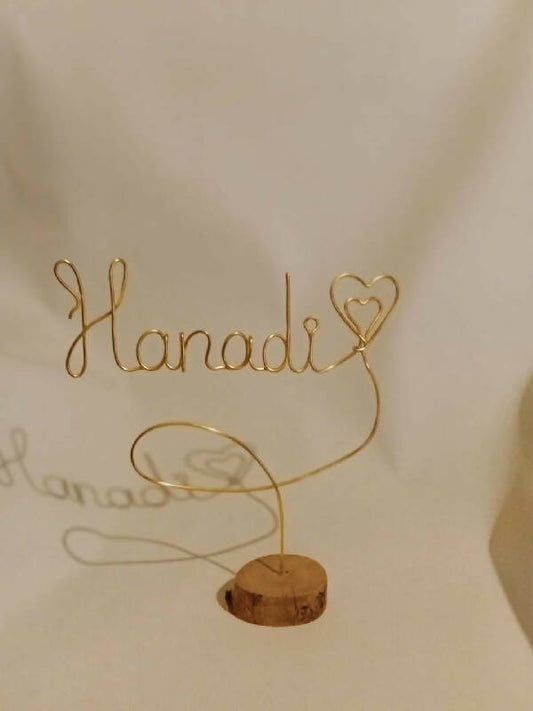 Craftline Wire Name Design with Heart Photo-holder