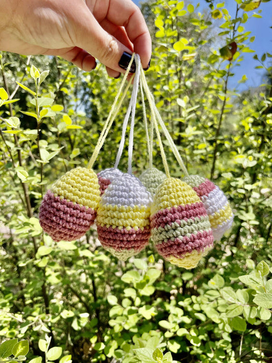 Roudainas Art Crochet Easter Eggs Yellow