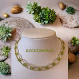 Accessoires by Madeleine Handmade Jewelry Kiwi Swarovski Set Length :Necklace 33cm Bracelet 17cm Ring Diameter 2.8cm
