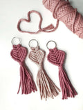 REYA's Handmade Macrame Heart keychains