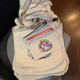 inspire.inc Unicorn Tote Bag with Optional Zipper Pouch