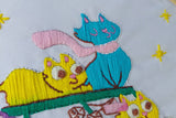 Divine Threads Handmade Kitten Field Trip Embroidery Hoop Art /24 cm