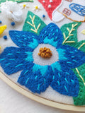 Divine Threads Handmade Fairy House Embroidery Hoop Art / 24 cm