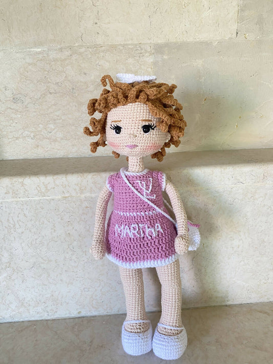 Handmade By Noha Handmade Crochet Doll Martha Weight 90 gr Height 35 Cm