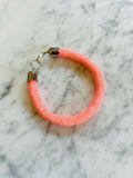 Roudainasart Handmade Beaded Rope Bracelet Salmon Pink