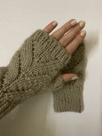 Thumbnail for Dania's Knits Angora Hand Knitted fingerless Gloves