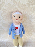 Handmade By Noha Handmade Crochet Doll Zahraa lenght 35cm Weight 120 gr