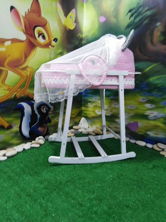 HJ handmade Pink Baby Bed For Babies