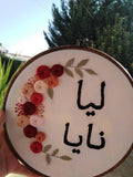 Angies Embroidery Handmade Embroidered Hoop 23cm