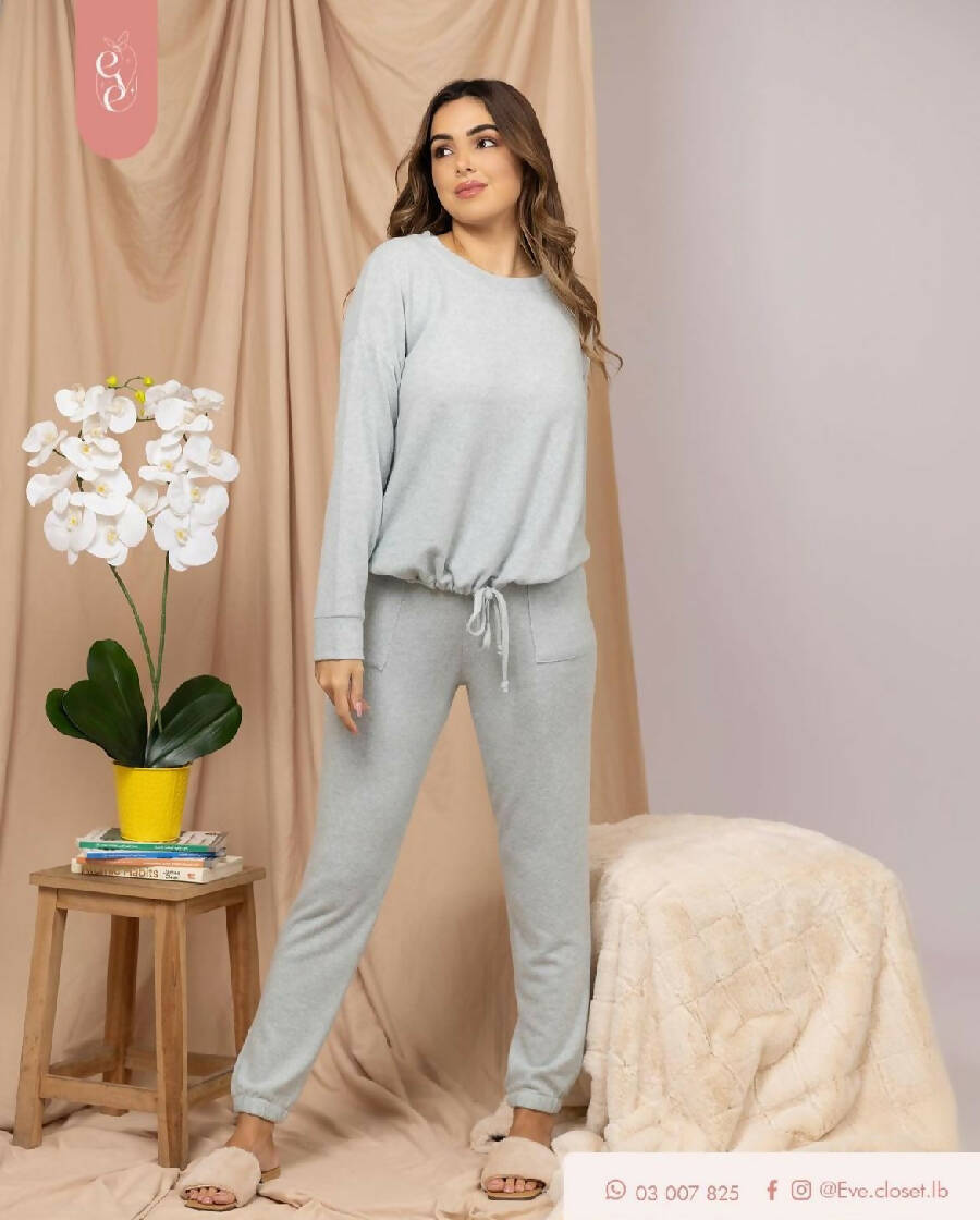 EVE.CLOSET Ladies' Tie Waist Pajamas