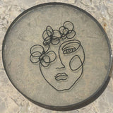Julyana Chehab Handmade-Aura-Edge Black-Round-Coaster-10 cm