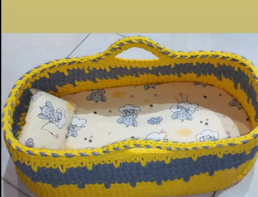 Crochet baby bassinet sales