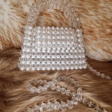 Lulua Stitches Handmade Crystal And Pearl Beaded Bag