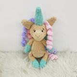 Loulicrafts Kids Handmade Crochet Unicorn Toy 30 cm