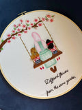 Malak for Embroidery Handmade Embroidered Hoop 27 cm