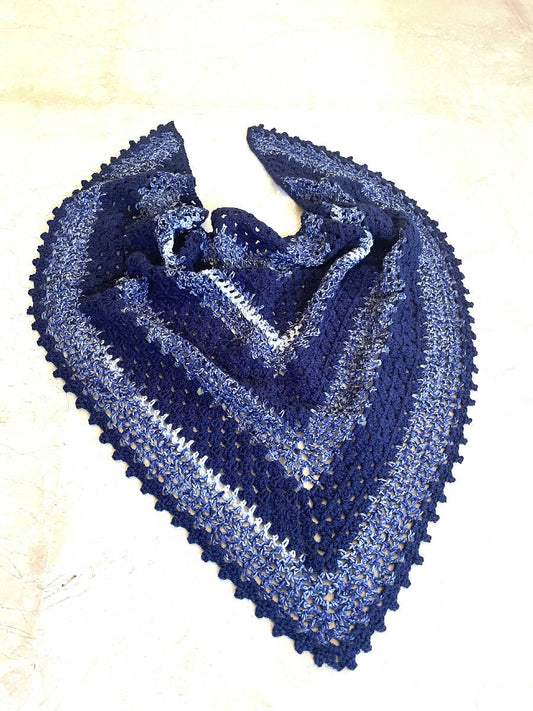 Roudainas Art Crochet Triangle Shawl