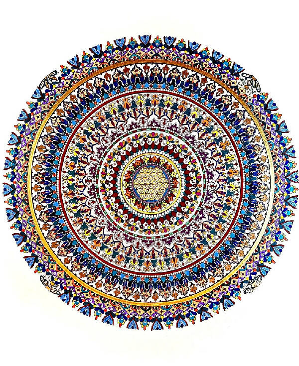 Lulwa’s Spiritual Art Luxurious Handmade Mandala 65*50 cm