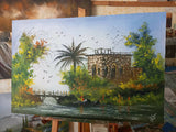 Mohammad Houmani Art Lebanese Handmade Painting Inspired by The Lebanese Heritage 110 x 70 cm