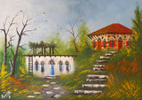 Mohammad Houmani Art Lebanese Handmade Painting Inspired by The Lebanese Heritage 110 x 70 cm