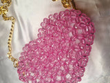 Lulua Stitches Handmade Heart Shaped Beaded Bag