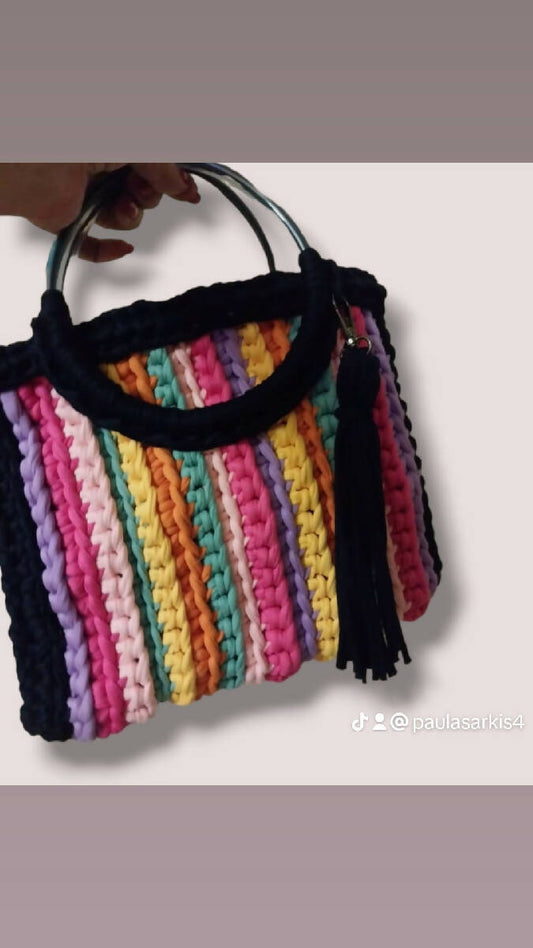 Magic of Crochet Handmade Colorful Bag Width 27 Length 21 cm