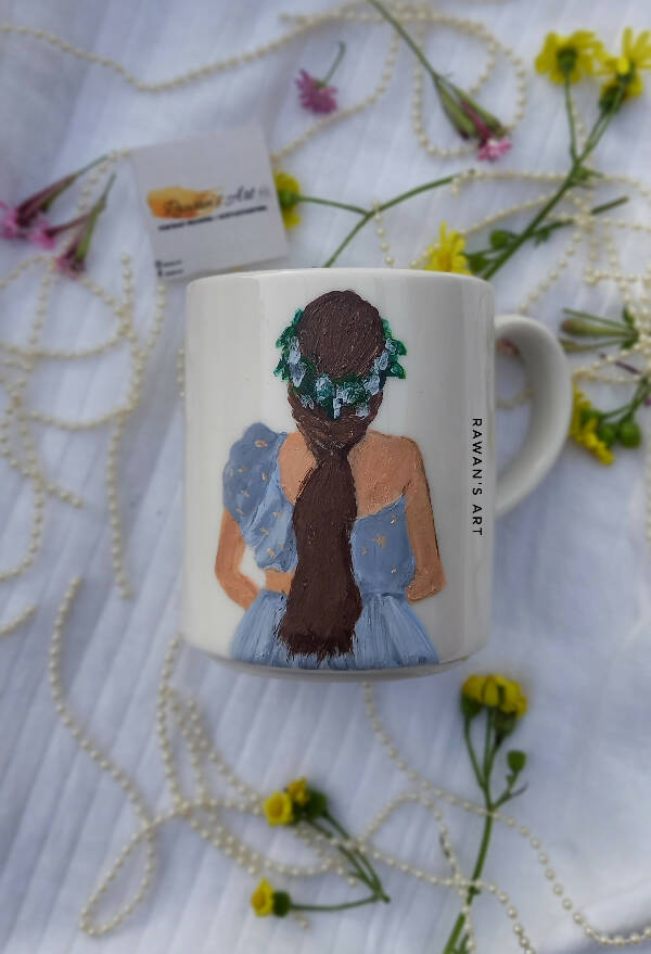 Rawan's Art Handpainted Glass Mug