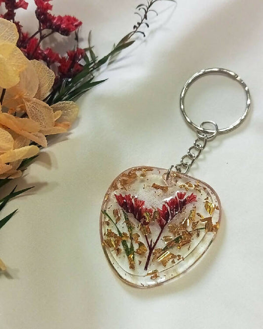 Resin Adventure Handmade Flower Keychain