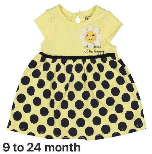 Rita Fashion Kids Turkish Yellow Cotton Dress Size 1years 18 months 24 months