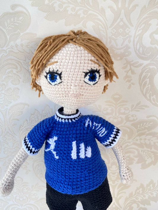Handmade By Noha Handmade Crochet Doll Amin weight 90 gr height 35 cm