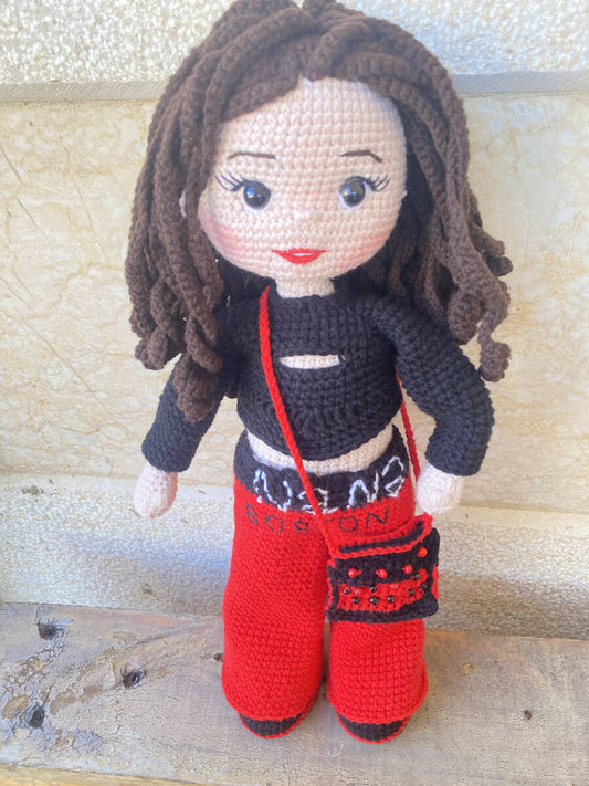 Handmade By Noha Handmade Crochet Doll Ivana weight 90gr Height 35 Cm